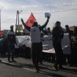 احتجاجات أمام مقر القيادة العسكرية المغربية بأگادير