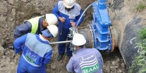 اصلاح أنبوب المياه الرئيسي بسيدي عبد الله
