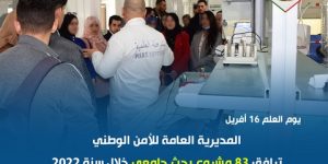 مديرية الأمن الوطني ترافق 83 مشروع بحث جامعي