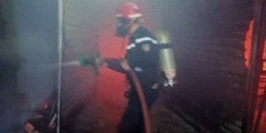 حريق في سوق بسكيكدة