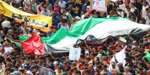 الجزائريون يهبون لنصرة الشعب الفلسطيني في مسيرة حاشدة