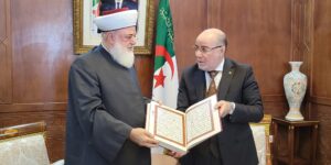 بلمهدي يستقبل المفتي والقاضي الشرعي اللبناني الشيخ الرفاعي