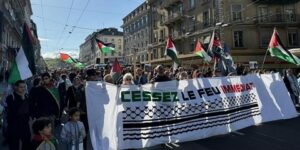 جينيف.. 10 آلاف متظاهر يطالبون بوقف الإبادة في غزة