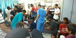 50 شهيدًا.. بنقطة طبية في مدرسة نازحين بدير البلح