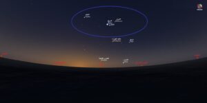 تقارب بين المريخ والمشتري في السماء هذه الليلة