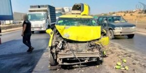 8 جرحى في حادث تصادم تسلسلي بين ثلاث سيارات في البويرة