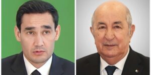 رئيس تركمانستان يهنئ رئيس الجمهورية على انتخابه لعهدة جديدة