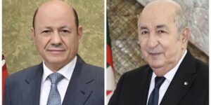 رئيس مجلس القيادة الرئاسي لليمن يهنئ الرئيس تبون بمناسبة إعادة انتخابه لعهدة ثانية