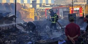 حريق بمصنع الحديد في باتنة