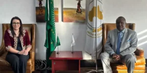 بهجة العمالي تلتقي رئيس البرلمان الإفريقي لتعزيز التعاون القاري وحل الأزمات الإفريقية