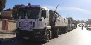 قافلة محملة بـ54 طنا من المساعدات الإنسانية لفائدة سكان قطاع غزة