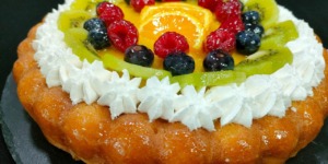 بابا بحجم عائلي بكريمة البرتقال