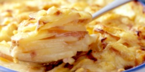 غراتان البطاطا طبقات بالكريمة