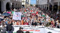 الاحتجاجات الحاشدة في المغرب تجدد مطالبها بالتراجع عن اتفاقيات التطبيع المشؤومة