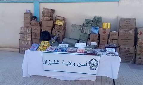  حجز مليون وحدة من المفرقعات بغليزان