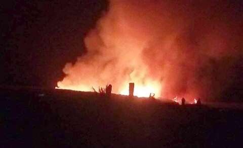 نشوب حريق بمحمية بحيرة عياطة بالوادى