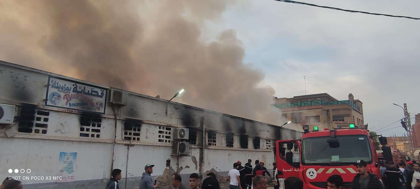 سيدي بلعباس: حريق بالسوق المغطاة بحي الأمير عبد القادر