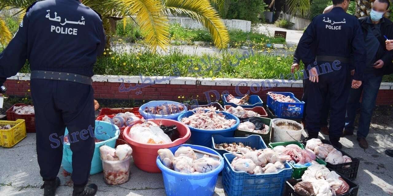 حجز 3 أطنان من اللحوم البيضاء و الحمراء الفاسدة موجهة للاستهلاك البشري بقسنطينة 