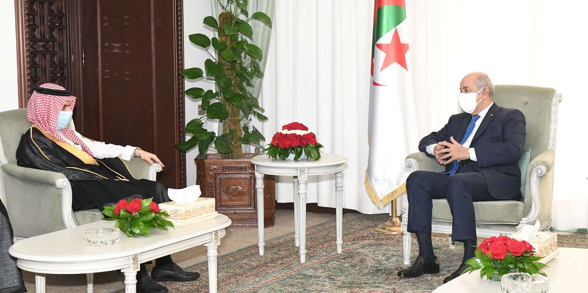 الرئيس تبون يؤكد لوزير الخارجية السعودي السعي لتعزيز العلاقات بين البلدين