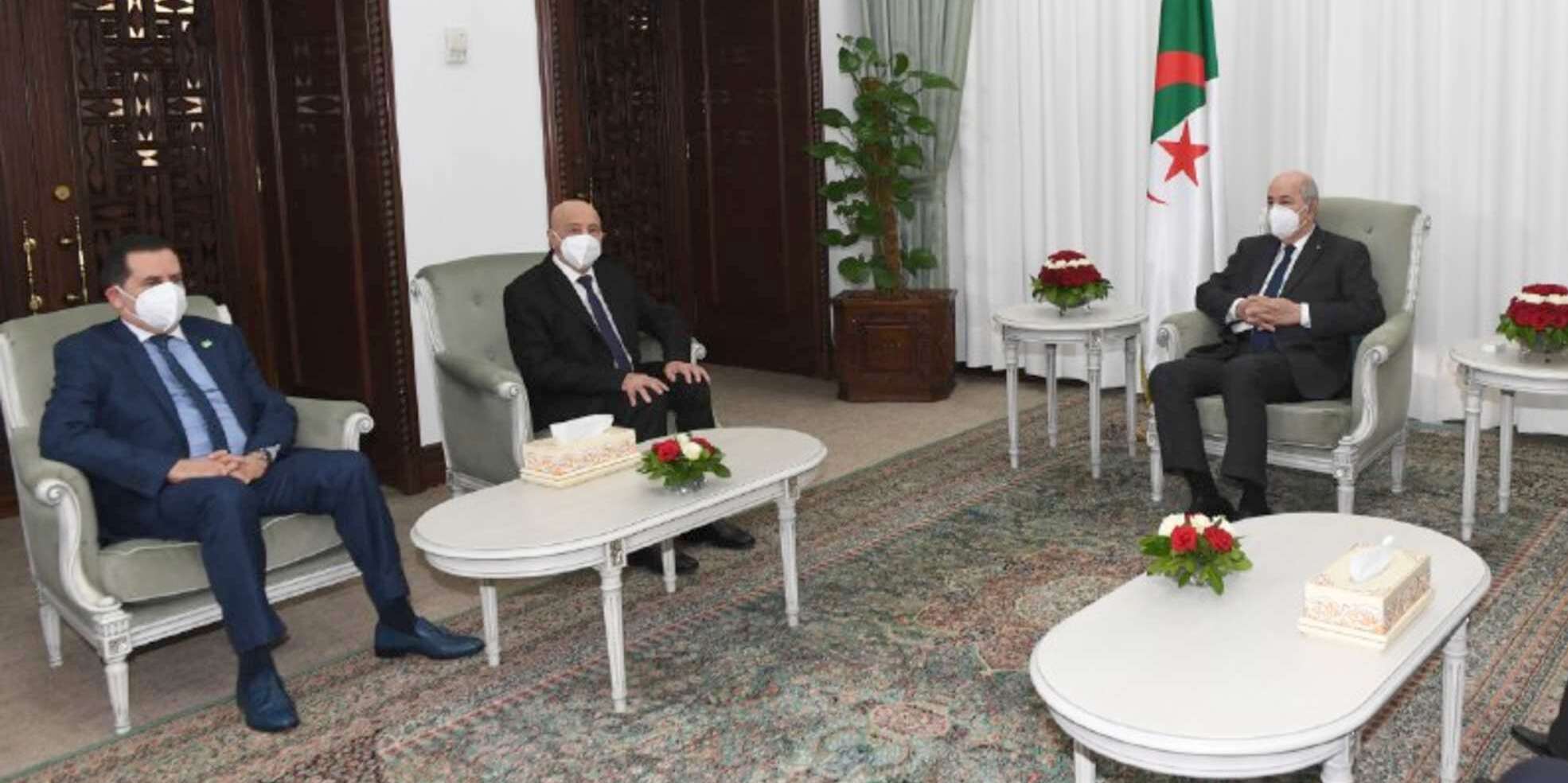 تبون يستقبل رئيس مجلس النواب الليبي عقيلة صالح