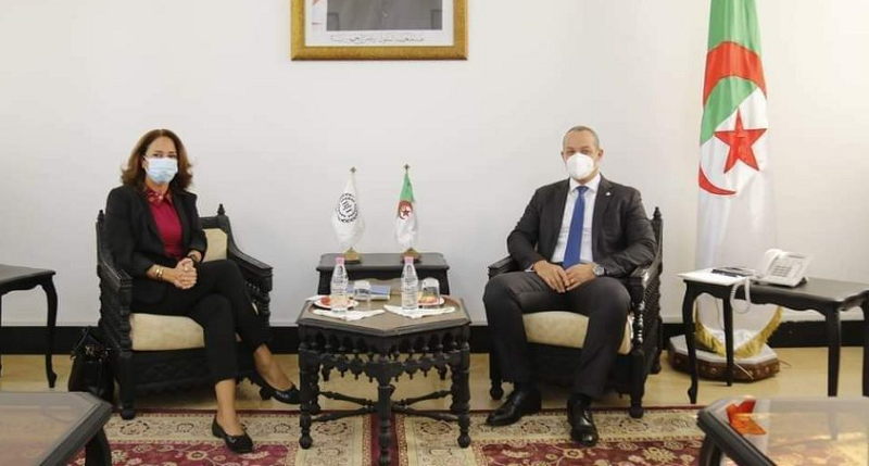 لحفاية يستقبل مديرة مكتب منظمة العمل الدولية بالجزائر لبلدان المغرب العربي