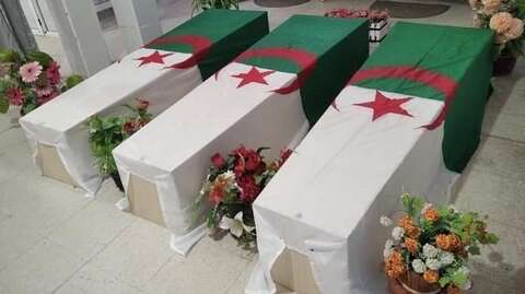 تشييع جثامين الجزائريين الثلاثة ضحايا العدوان المغربي الغادر إلى مثواهم الأخير