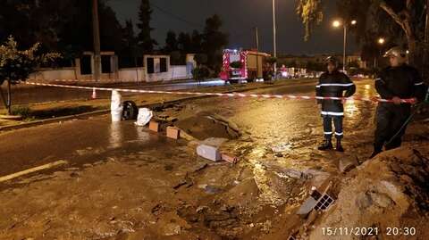 ولاية الجزائر: غلق مؤقت للطريق الولائي رقم 133 بالدرارية بسبب انزلاق ارضي