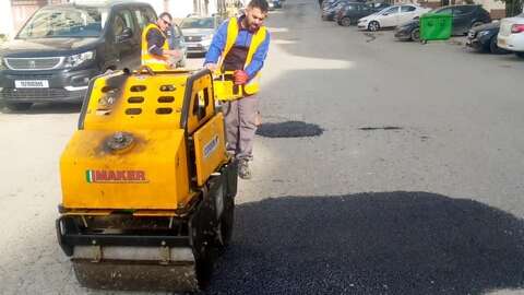 إعادة اصلاح ما أفسدته السيول بعين البنيان