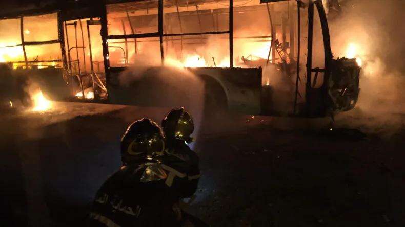 البليدة: حريق بحظيرة حافلات نقل الطلبة بخزرونة 