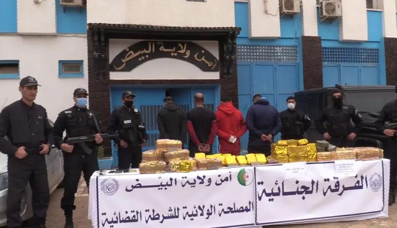 البيض: 76 كلغ كيف معالج والاطاحة بشبكة وطنية لتهريب المخدرات