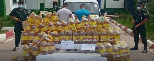 منع تهريب كميات كبيرة من الزيت المدعم ببرج باجي مختار
