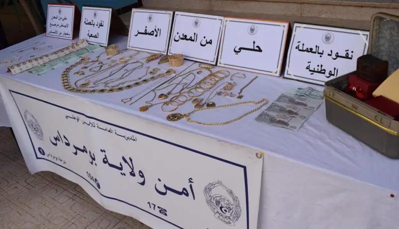 بومرداس: استرجاع 380 مليون سنتيم حلي على متن سيارة سياحية