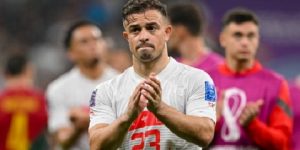 شاكيري يعتذر للشعب السويسري بعد الخسارة المذلة أمام البرتغال