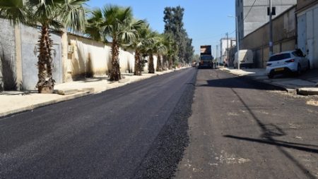 الشروع في تعبيد الطريق الفرعي 2 بن صيام – العميرات بسيدي موسى