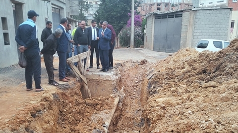تجديد شبكة المياه والصرف الصحي بأحياء الدويرة