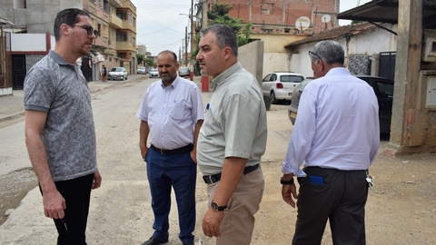 تهيئة طريق حوش سي جعفر 1 و 2 بسيدي موسى