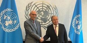 رئيس الجمهورية الصحراوية يجرى محادثات مع الأمين العام للأمم المتحدة