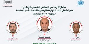 وفد من المجلس الشعبي الوطني يشارك في اجتماعات اللجنة الرابعة للجمعية العامة للأمم المتحدة