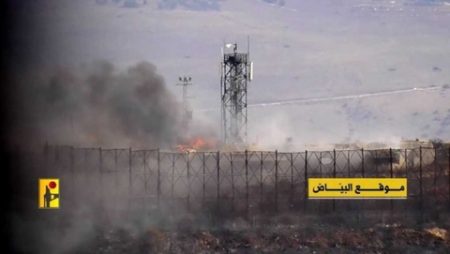 المقاومة الإسلامية اللبنانية تستهدف فريق الدعم ‏اللوجستي الإسرائيلي في موقع بياض بليدا