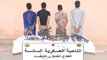 إلقاء القبض على على خمسة إرهابيين ببرج باجي مختار وتمنراست