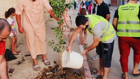 حملة تشجير واسعة بحي الهواورة بسيدي موسى