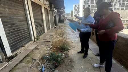 تهيئة قنوات الصرف الصحي بحي  الشعبة بسيدي امحمد 