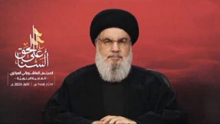 قال على الجميع إدراك مخاطر المرحلة.. نصرالله: نحن وإيران واليمن ملزمون بالرد