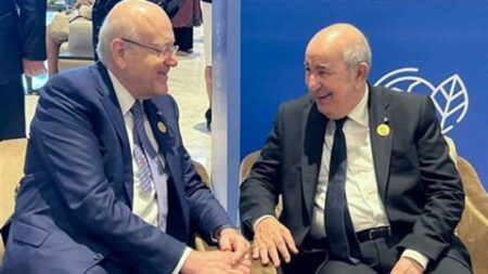 رئيس الحكومة اللبنانية يهنئ رئيس الجمهورية إثر انتخابه لعهدة ثانية