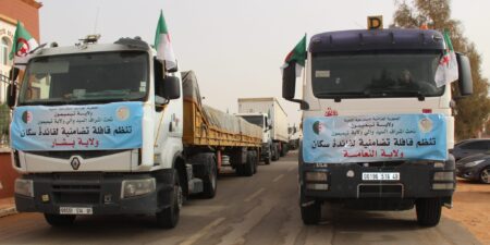 انطلاق قافلة تضامنية لفائدة المتضررين من التقلبات الجوية بولايتي بشار والنعامة