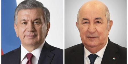 رئيس جمهورية أوزباكستان  يهنئ فوز الرئيس تبون