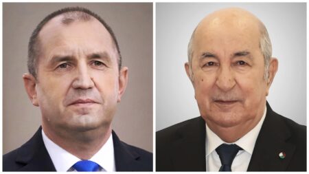 رئيس الجمهورية يتلقى التهاني من رئيس جمهورية بلغاريا بمناسبة إعادة انتخابه لعهدة ثانية