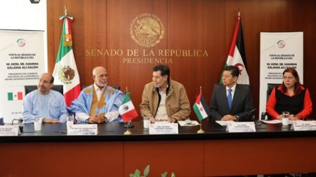 مجلس الشيوخ المكسيكي يخلد الذكرى 45 لربط العلاقات الثنائية بين المسكيك والجمهورية الصحراوية
