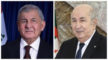 رئيس الجمهورية يتلقى رسالة تهنئة من نظيره العراقي بمناسبة إعادة انتخابه لعهدة جديدة