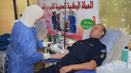 انطلاق الحملة الوطنية للتبرع بالدم على مستوى مصالح الأمن الوطني